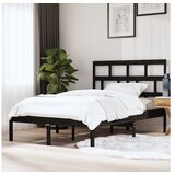  Posteljni okvir črn iz trdnega lesa 150x200 cm 5FT | Shoptok.si