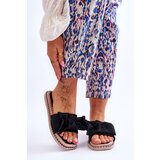 Kesi Suede Women's Slippers with Bow Black Ambra | Shoptok.si