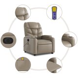  Električni masažni naslonjač od umjetne kože boja cappuccina | shoptok.hr