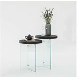 HANAH HOME set stolova serenity 2 anthracite transparent Cene