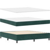 Box Spring krevet s madracem u tamnozelenoj boji 180x200 cm baršun | shoptok.hr