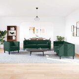  3-dijelni kauč Chesterfield s jastučićima od tamnozelenog | shoptok.hr