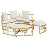 vidaXL Zunanja lounge postelja brez baldahina Poly Rattan | Shoptok.si