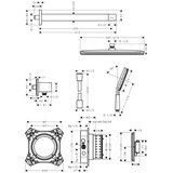 Hansgrohe 24620000 Raindance Alive Q Design ShowerSet 210/340 termostatski podometni komplet za tuš | Shoptok.si