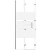 vidaXL Sklopiva pregrada za tuš ESG 120 x 140 cm bijela | shoptok.hr