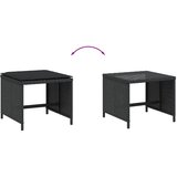  Vrtni stolci s jastucima 4 kom crni 40x40x35 cm od poliratana | shoptok.hr