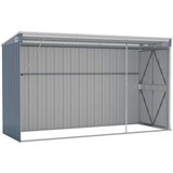 vidaXL Vrtna lopa siva 118x288x178 cm pocinkano jeklo | Shoptok.si