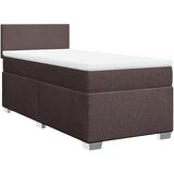  Krevet s oprugama i madracem tamnosmeđi 90 x 200 cm od tkanine | shoptok.hr