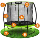 Neo-Sport profilirani vrtni trampolin 252 cm (8 ft) s unutarnjom mrežom | shoptok.hr