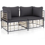 Maison Chic Segmentni kotni kavč - Sofa - Kanape z blazinami 2 kosa poli ratan, (21726972) Cene