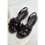 Zazoo Leather Sandals On Flat Heel | Shoptok.si