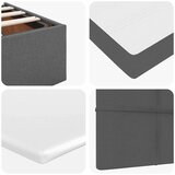vidaXL Otomanski krevet s madracem i LED tamnosivi 160x200cm tkanine | shoptok.hr