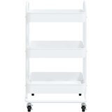 vidaXL Kolica s 3 razine bijela 43 x 34 x 79 cm čelična | shoptok.hr