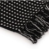 vidaXL pregrinjalo iz bombaža kvadrati 220x250 cm črno | Shoptok.si