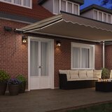  Skrovita tenda S LED lampica Bež 500 ×350 cm tkanina | shoptok.hr