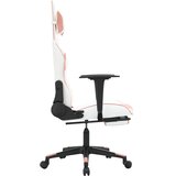  Igraća stolica s osloncem za noge bijelo-ružičasta umjetna koža | shoptok.hr