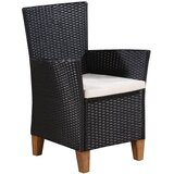  9-dijelni vrtni blagovaonski set od poliratana crno smeđi | shoptok.hr