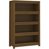 Maison Chic Knjižna omara - Knjižni regal medeno rjava 80x35x126 cm trdna borovina, (21725072) Cene