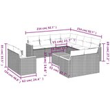  12-dijelni set vrtnih sofa od poliratana s jastucima crni | shoptok.hr