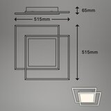 BRILO LED plafonjera 2xLED/16W/230V + LED/19W 51,5x51,5 cm matni hrom | Eponuda.com