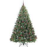 vidaXL Umjetno božićno drvce s nogom s stalakom Zelena 210 cm PE i PVC | shoptok.hr