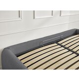 Bobochic Paris Tamno sivi tapecirani bračni krevet s prostorom za odlaganje/bez uzglavlja s podnicom 180x200 cm Inera – | shoptok.hr
