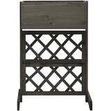  Vrtna sadilica s rešetkom siva 45x30x74 cm od masivne jelovine | shoptok.hr