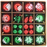 vidaXL Set božičnih okraskov 40 pcs Rdeča in zelena | Shoptok.si