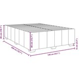 vidaXL Box spring postelja z vzmetnico krem 140x200 cm blago | Shoptok.si