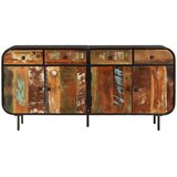  Komoda 140 x 35 x 70 cm od masivnog obnovljenog drva i metala | shoptok.hr
