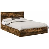  Krevet s od storage s uzglavljem Dimljeni hrast 160 x 200 cm | shoptok.hr