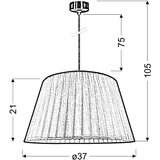 Candellux luster/visilica-tiziano viseća lampa 37 1X60W E27 srebro | ePonuda.com