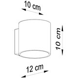 Nice Lamps Tamno siva zidna lampa ø 10 cm Roda – | shoptok.hr
