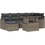  Sjedeća garnitura za vrt 7 kom. Siva [Sintetički]: Poli Ratan 232,5 x 122,5 x 85 cm | shoptok.hr