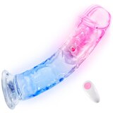 SuperLove LED Vibrating Dildo with Remote Small Cene