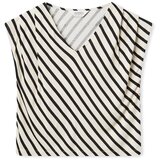 Compania Fantastica Topi & Bluze COMPAÑIA FANTÁSTICA Top 41045 - Stripes Črna Cene