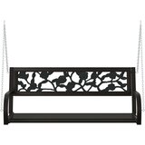  Gugalna klop 125 cm jeklo in plastika črne barve, (20659777) | Shoptok.si