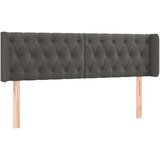  Vzglavje z ušesi temno sivo 147x16x78/88 cm žamet, (20793160) | Shoptok.si