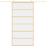  Drsna vrata zlata 102,5x205 cm prozorno ESG steklo in aluminij, (20983024) | Shoptok.si
