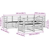  Sekcijska garnitura 7 pcs Prirodna | shoptok.hr