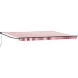 Nadstrešnica Crvena i bijela 500 × 300 cm Poliester i metal | shoptok.hr