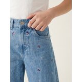 Sinsay Wide leg traperice s vezenim cvjetovima | shoptok.hr