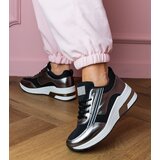 D/CEO marka niezdefiniowana Black sneakers with rhinestones and metallic insert Garsi | ePonuda.com