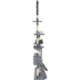  Mačje drevo s praskalniki iz sisala 230-250 cm sivo s tačkami | Shoptok.si