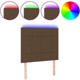  Posteljno vzglavje temno rjavo 100x5x118/128 cm blago, (20953308) | Shoptok.si