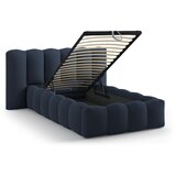 Micadoni Plavi tapecirani krevet s prostorom za odlaganje s podnicom 90x200 cm Lupine – | shoptok.hr