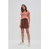Marisse Plain Cotton Shorts L-Sh-3727 Cold Brown | Shoptok.si