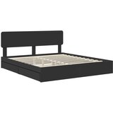  Krevet s od storage Crna 200 x 200 cm Konstruirano drvo | shoptok.hr