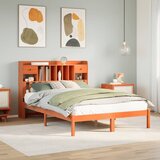 vidaXL Krevet s regalom za knjige bez madraca 140 x 190 cm od borovine Cijene