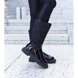 Gemre Black insulated patent boots Villafranca | Shoptok.si